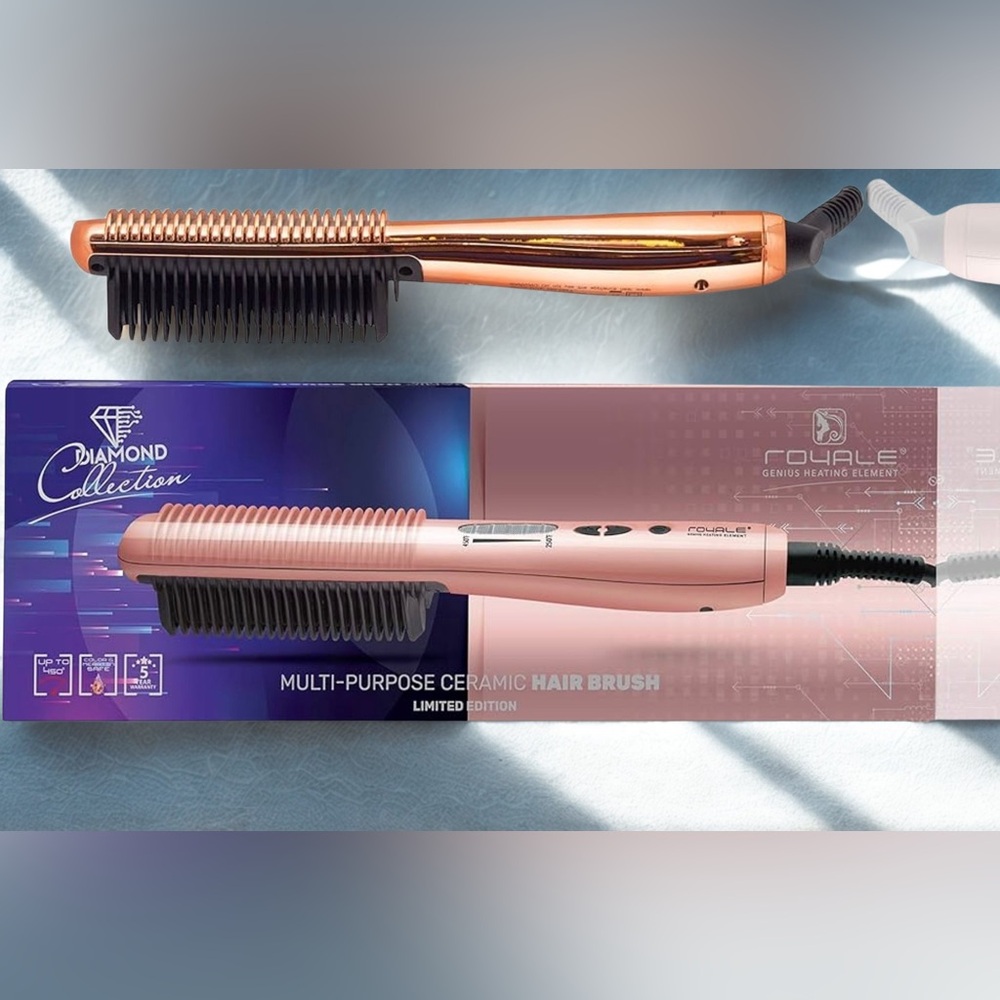 Royal Rose Gold Ceramic Hair Brush - Limited edition